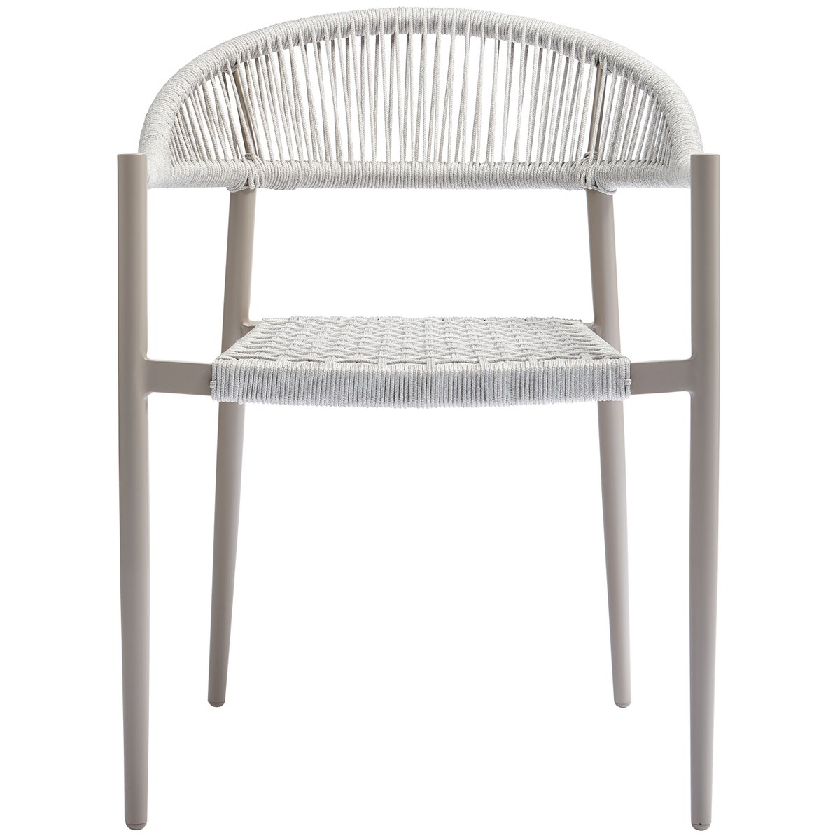 Chaise de jardin en corde et aluminium YELLOW gris clair, WOOOD
