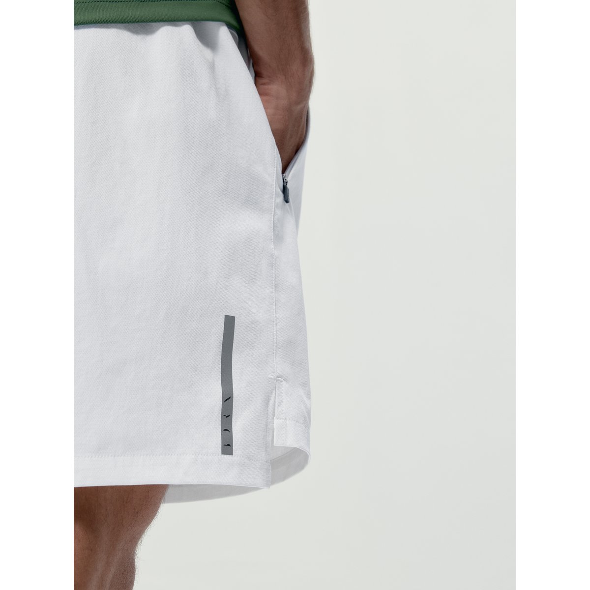 Short sport Homme Training Running NATRON 2.0 blanc/blanc, BORN