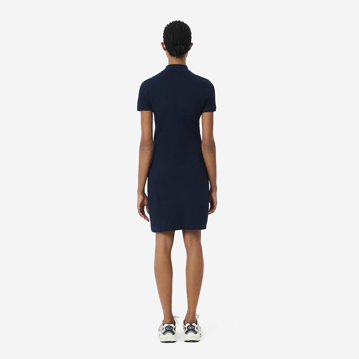 Mini Shift Dress with Short Sleeves navy blue, LACOSTE