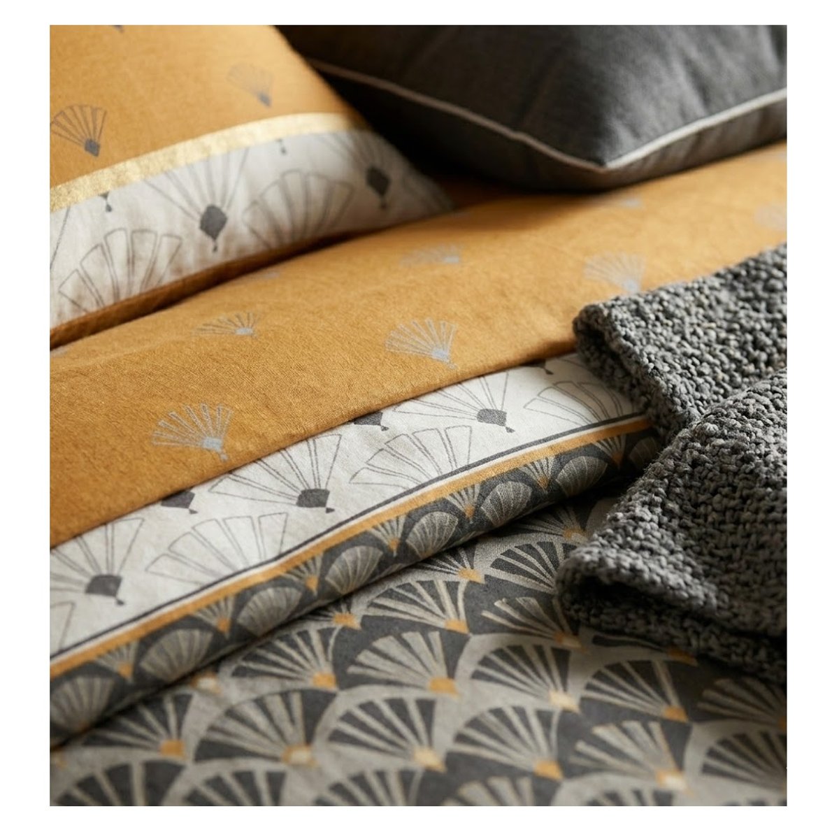 Parure de lit Collection Leonie jaune, EDEN