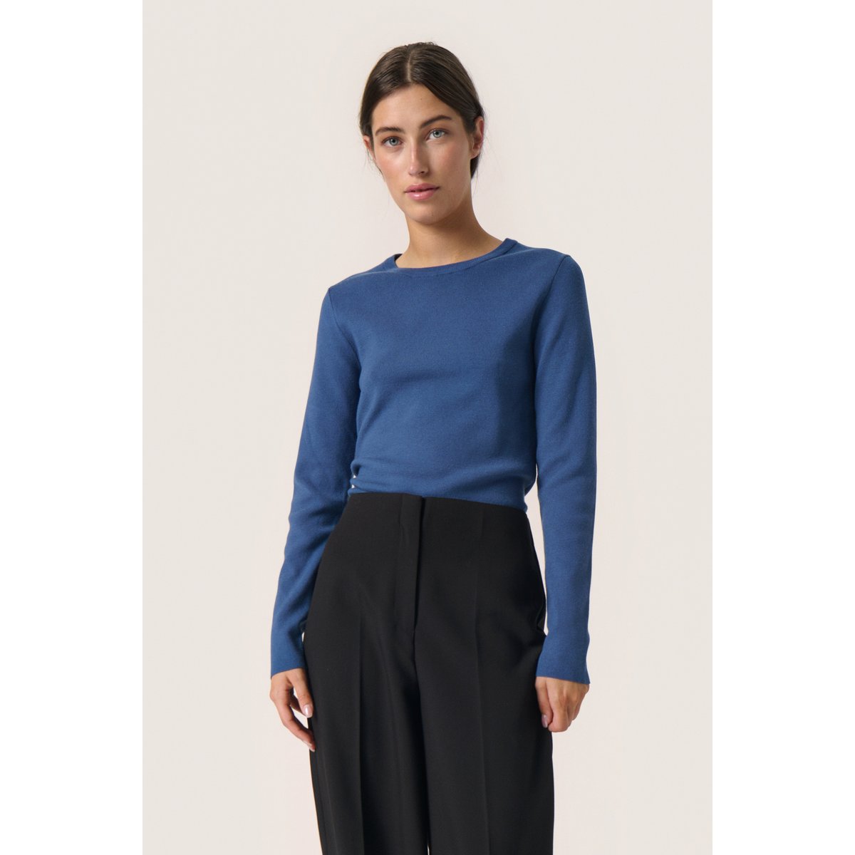 Knitted pullover bleu ensign blue, SOAKED IN LUXURY