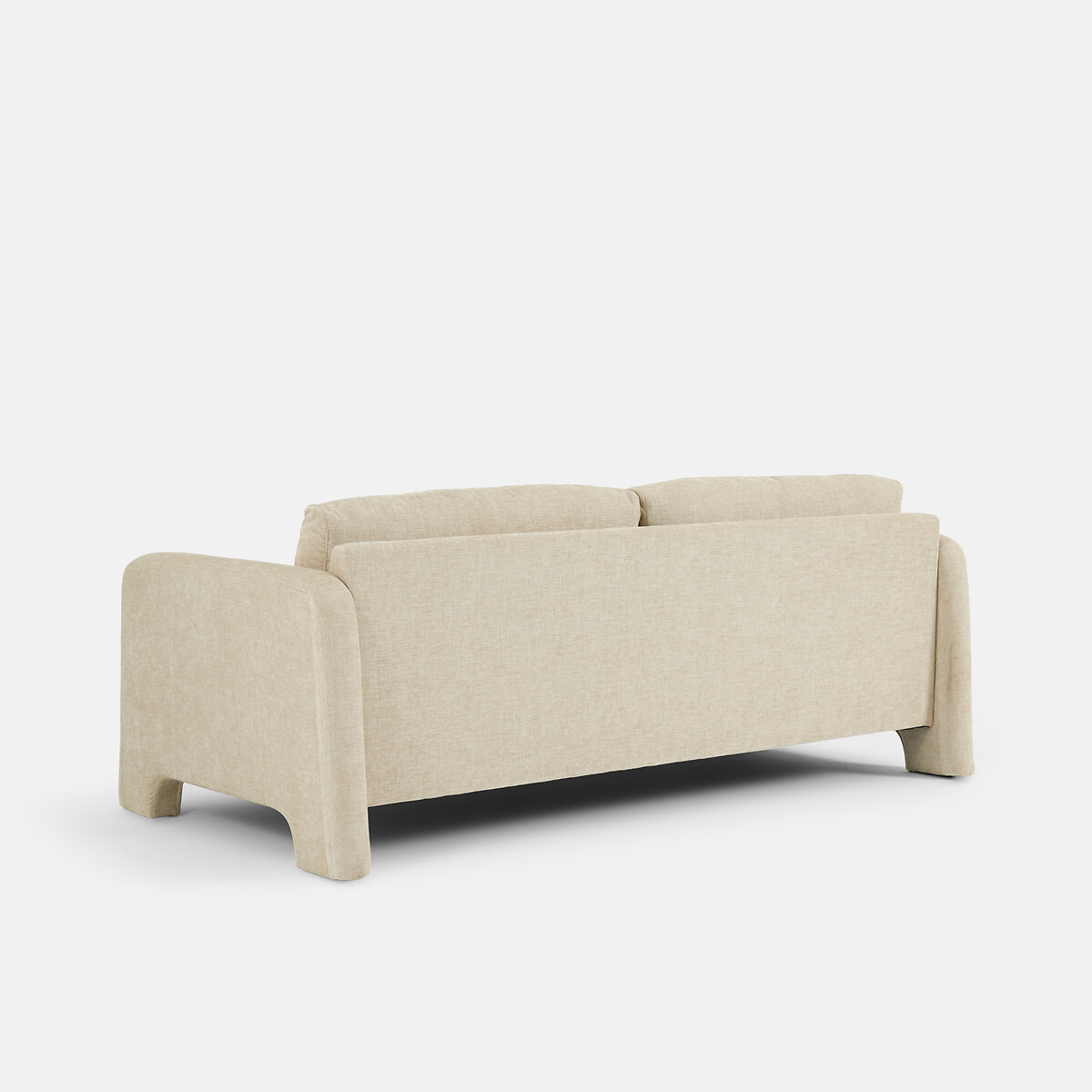 Canapé droit 2 ou 3 places, en chenille flammée, MOLTA beige, LA REDOUTE INTERIEURS