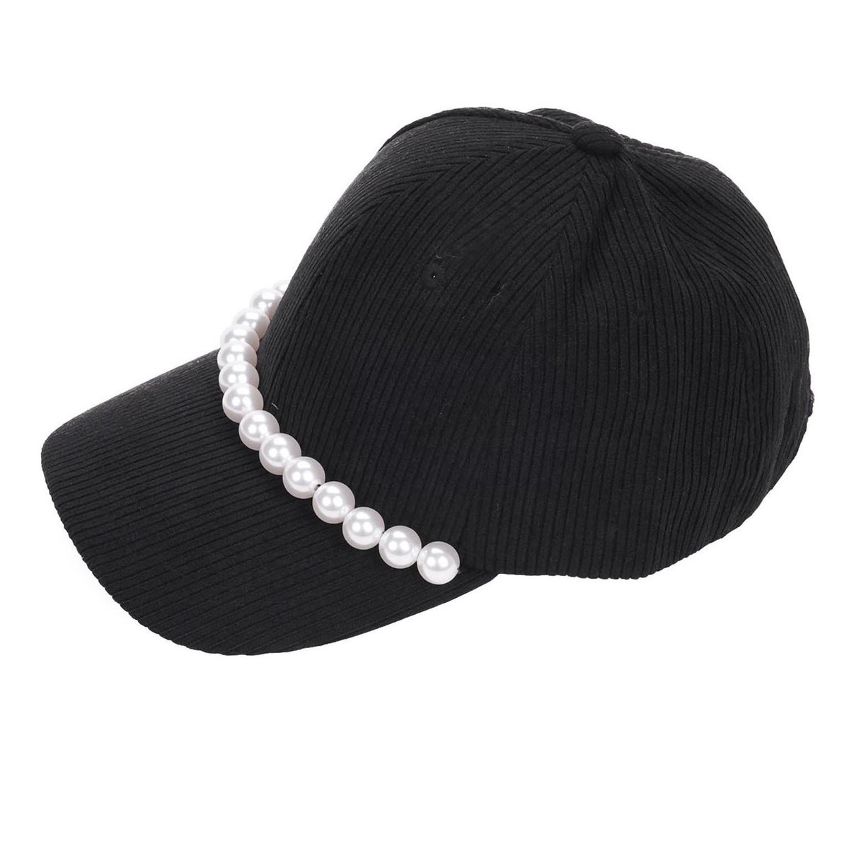 Casquette en velours et perles ALISE noir, WILD