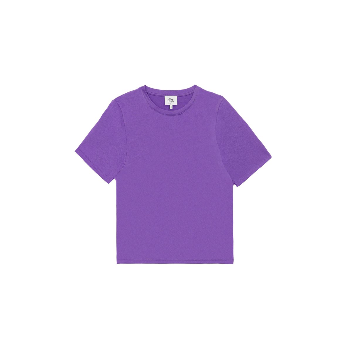 T-shirt manches courtes col rond uni TAMALA 46-violet, LA PETITE ETOILE