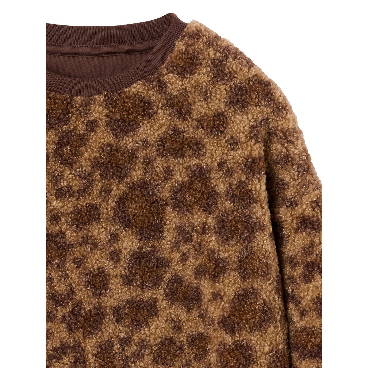 Sweat manches longues col rond camel, VERTBAUDET