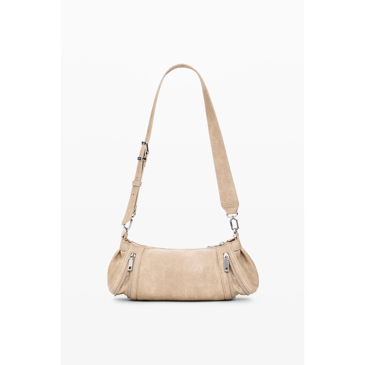 Sac moyen effet cuir beige, DESIGUAL