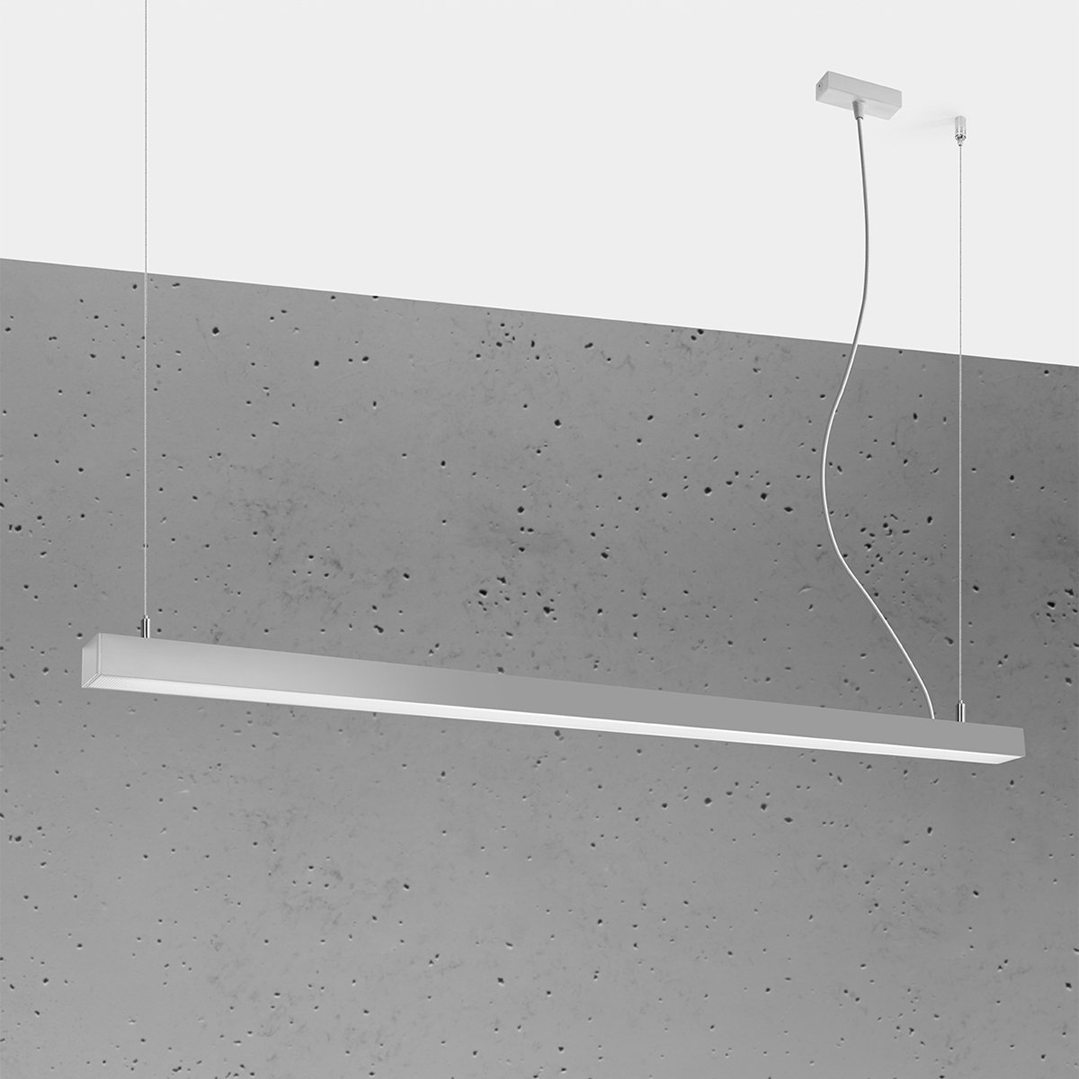 Suspension Aluminium Gris LED 1 Pinne gris, EDEN
