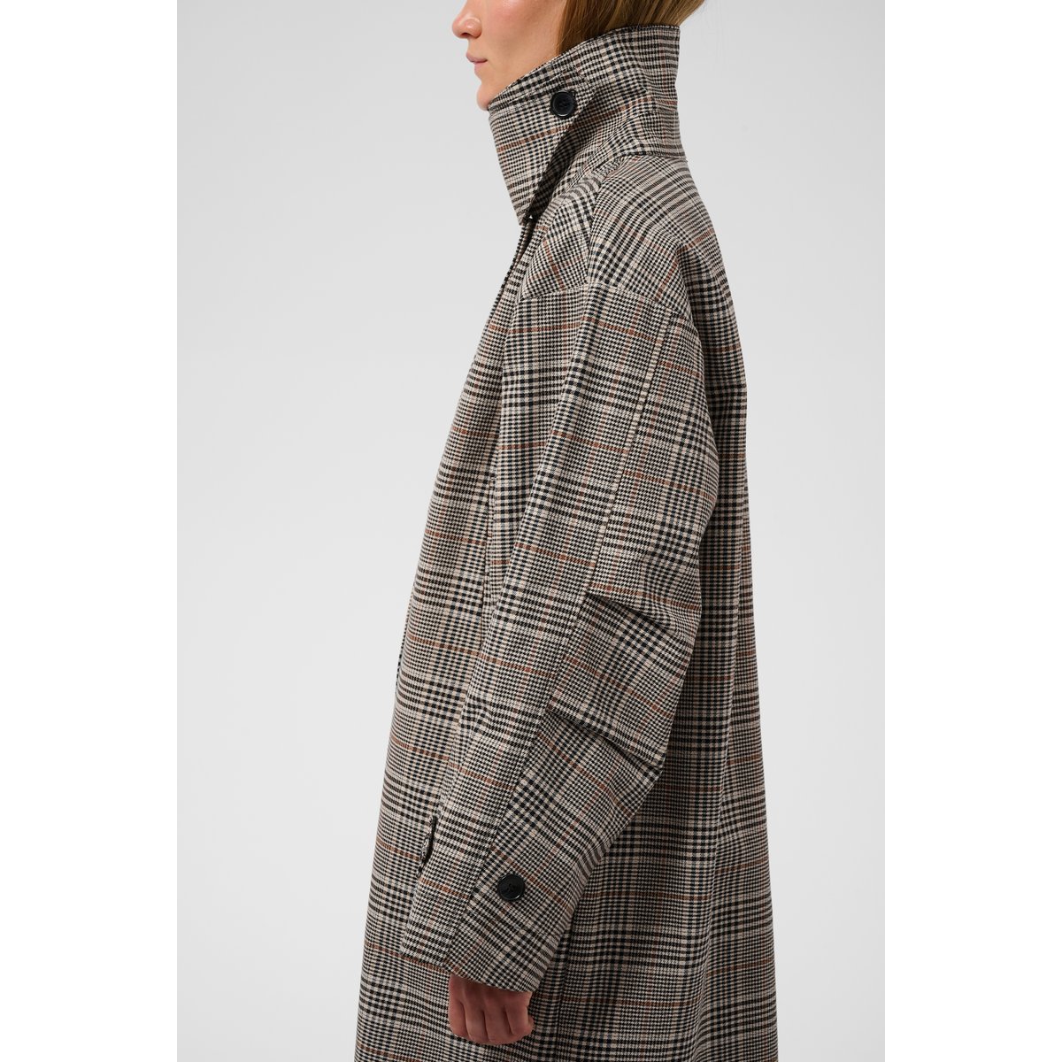 Veste d'extérieur beige oatmeal check, SOAKED IN LUXURY