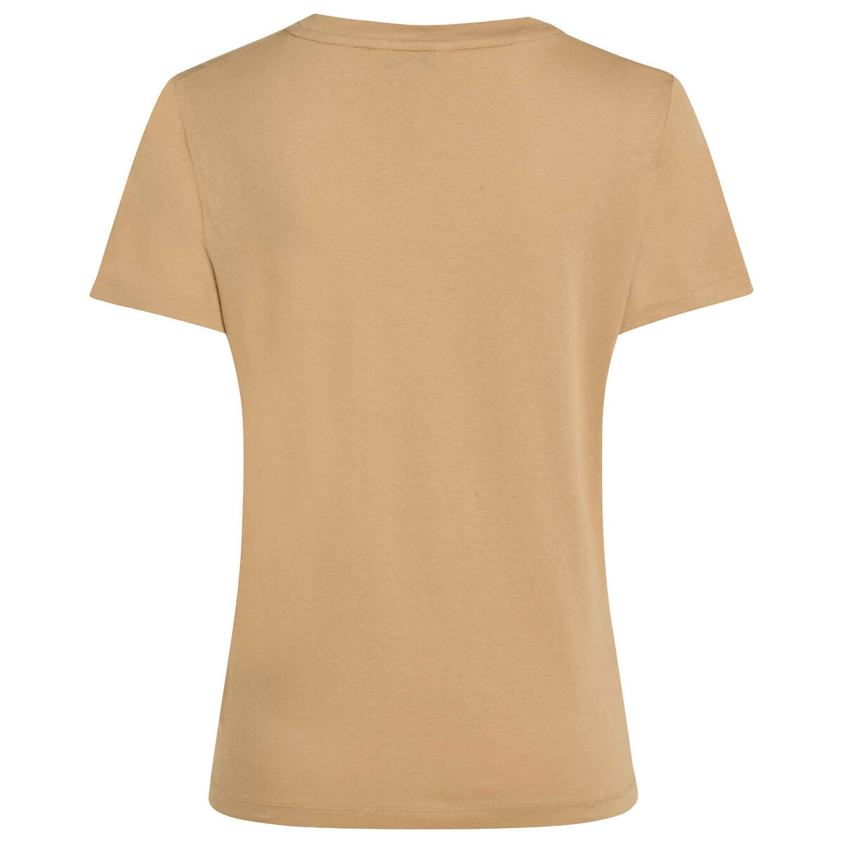 T-shirt maniche corte girocollo beige scuro, TOMMY HILFIGER