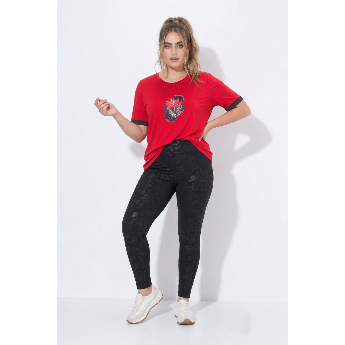 Legging de sport, taille haute et élastique noir, ULLA POPKEN