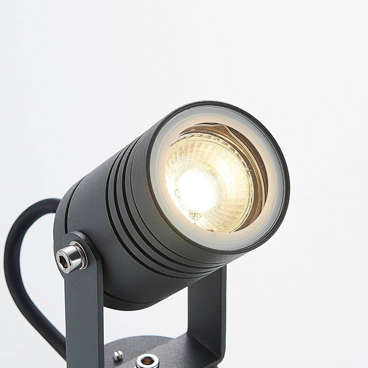 Luminaire extérieur en aluminium moderne gris foncé, LUCANDE