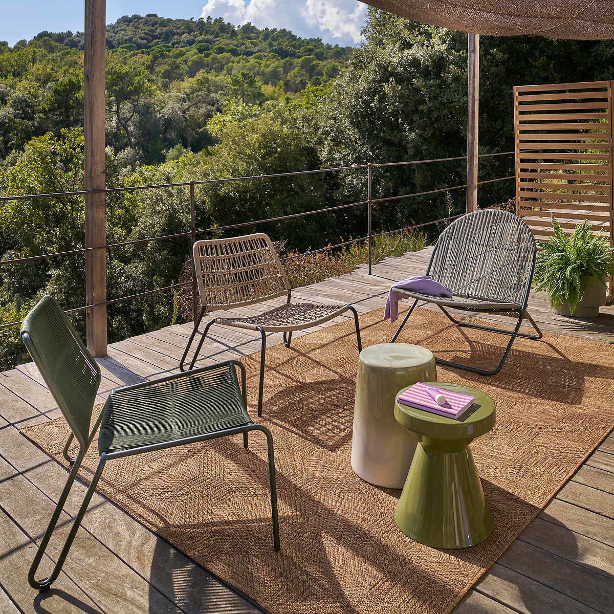 Fauteuil bas de jardin en corde tressée, MASIX naturel, LA REDOUTE INTERIEURS