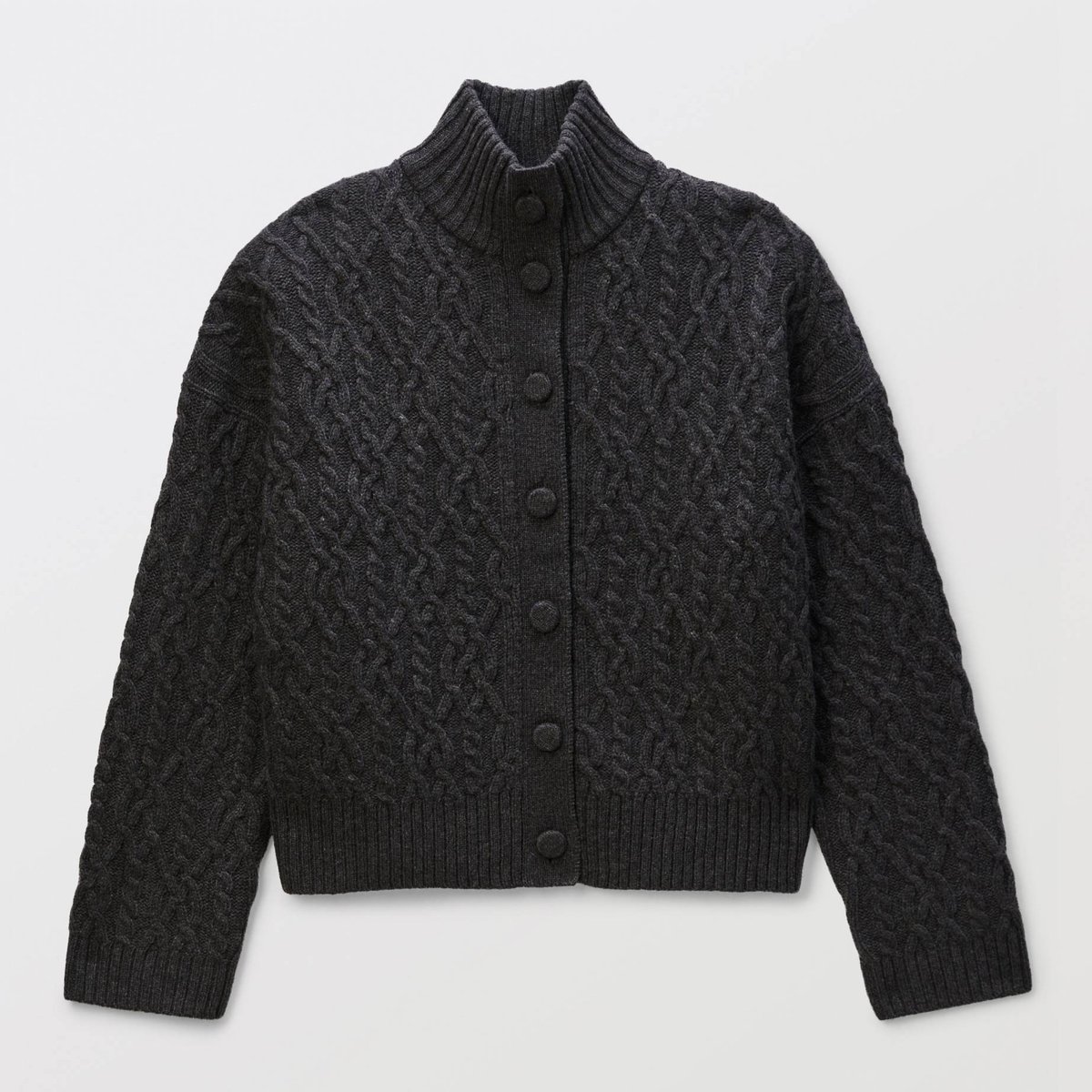 Cardigan torsadé contenant de la laine requin, MONOPRIX
