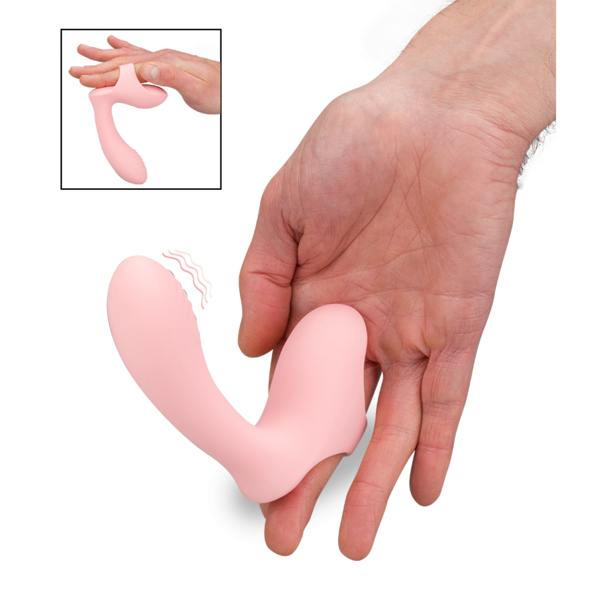 Vibromasseur puissant ergonomique 9 modes Honor - doigt vibrant - Rose rose, LOVE AND VIBES
