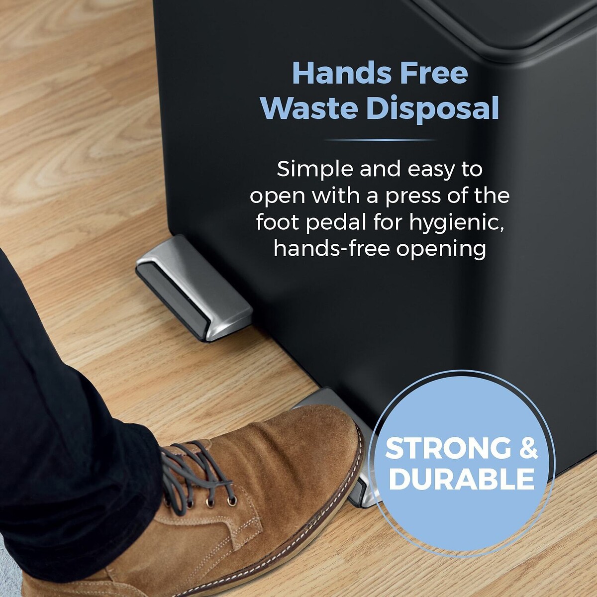 40L Recycling Pedal Bin black, TOWER