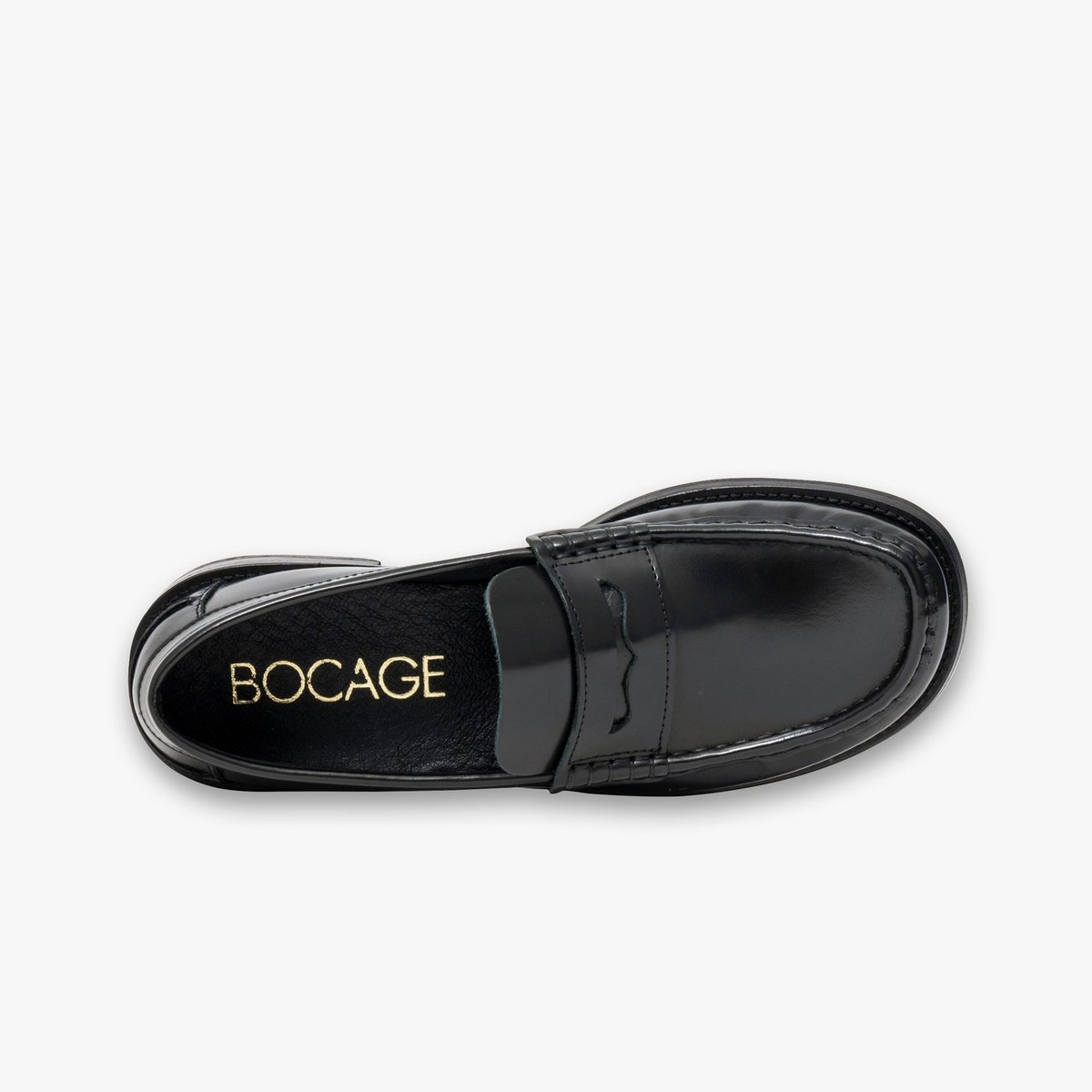 Derby en cuir BARRY noir, BOCAGE
