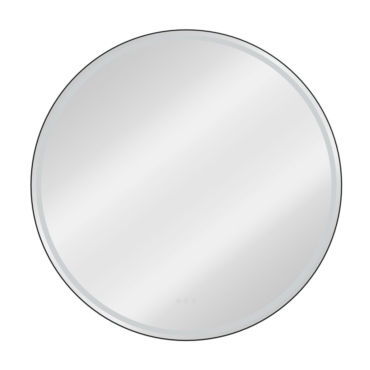 Miroir lumineux LED en verre, cadre aluminium, COLLECTION REMIX noir, SENSEA