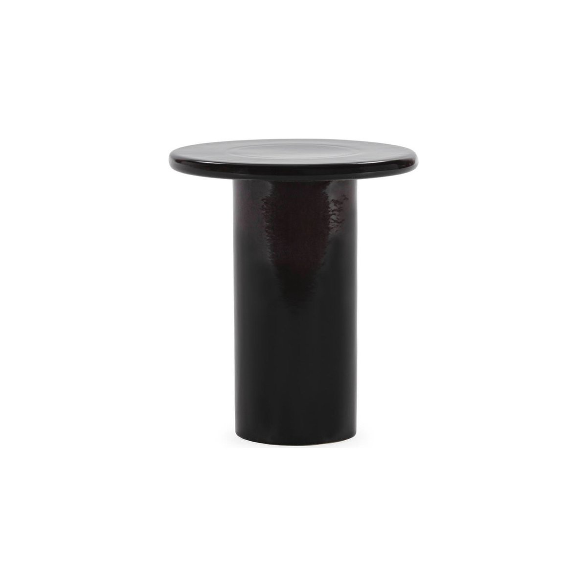 Table d'appoint sculpturale en céramique noir, RECOLLECTION