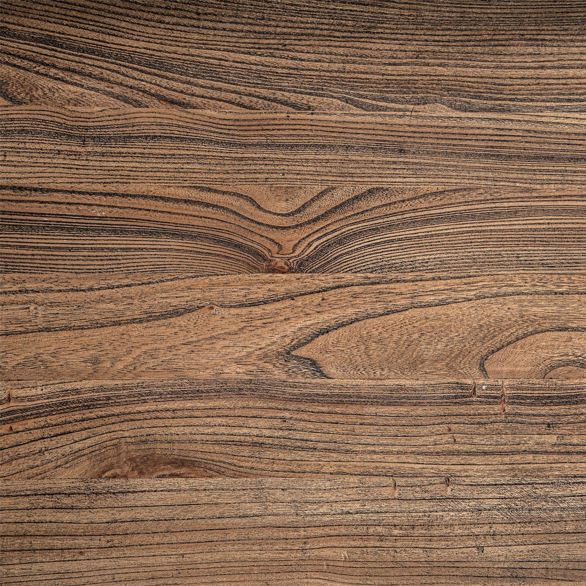 Table de salle à manger en bois et marbre marron bois d'orme marbré, RECOLLECTION