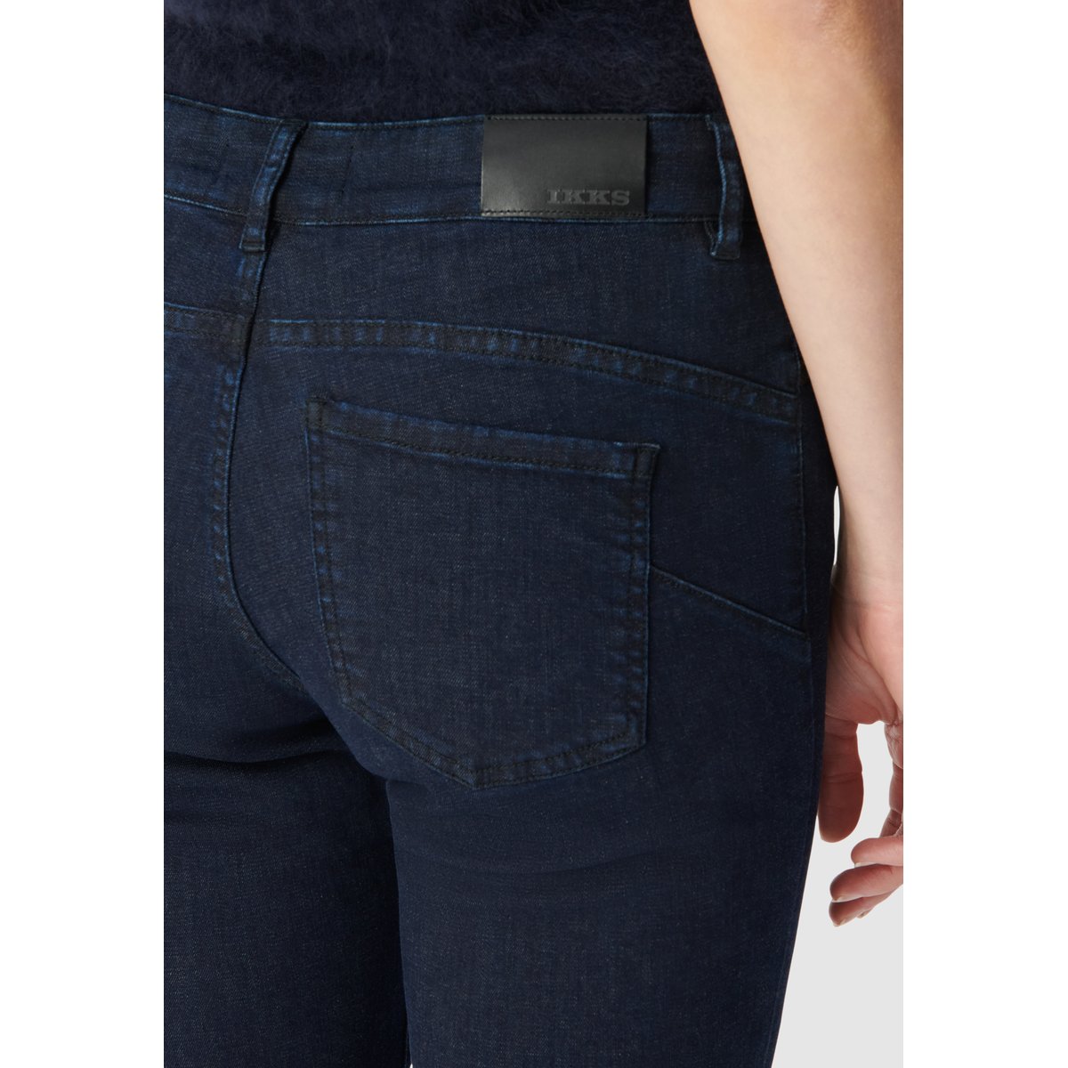 Jean slim brut taille haute ROXANNE marine foncé, IKKS