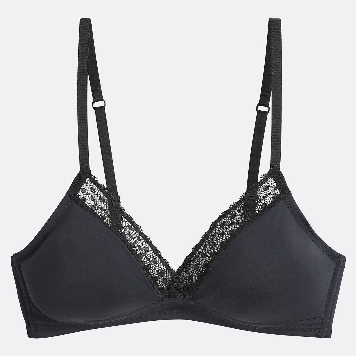 Soutien-gorge triangle moulé en microfibre Vikie noir, LA REDOUTE COLLECTIONS