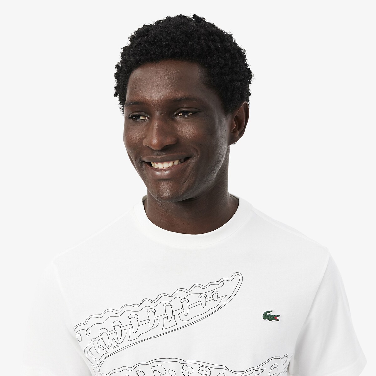 XXL Logo Print Sports T-Shirt white, LACOSTE