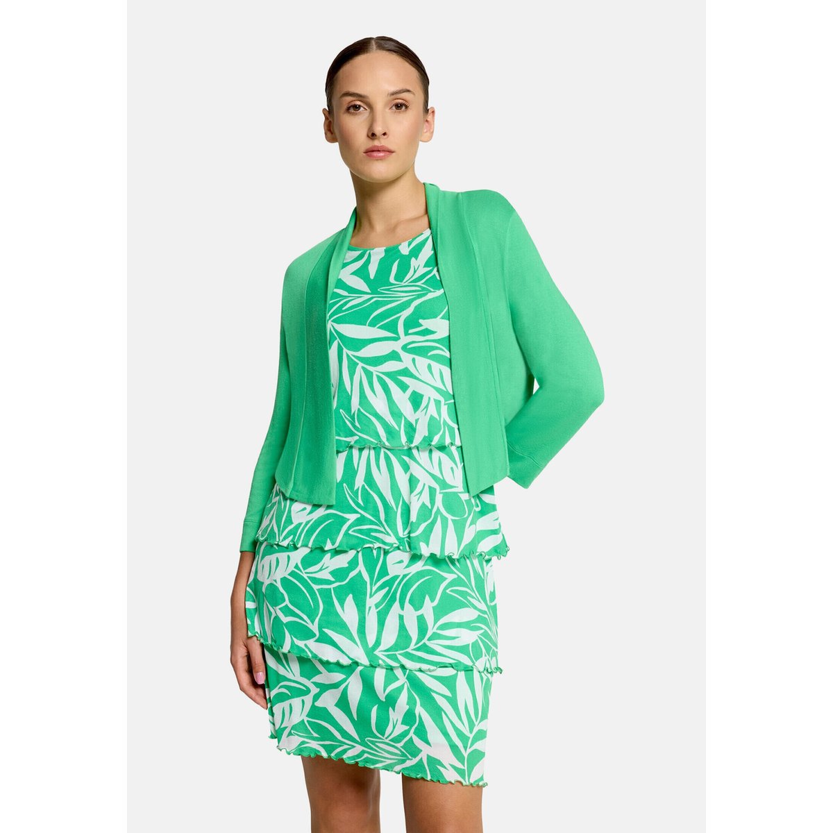 Cardigan façon t-shirt à manches 3/4 island green, BETTY BARCLAY