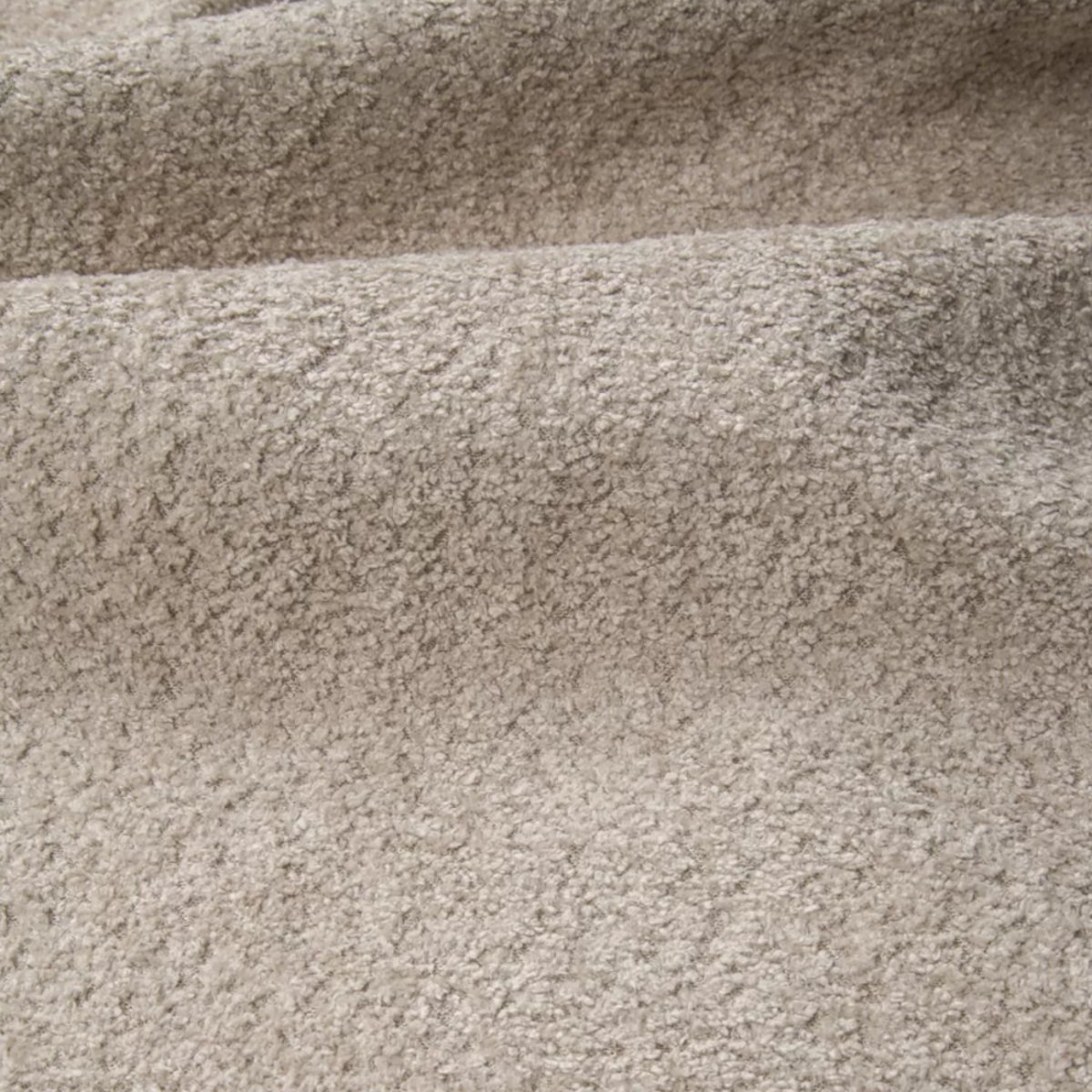 Canapé convertible coffre noyer 4 places en tissu bouclette GABRIEL beige, SIA HOME
