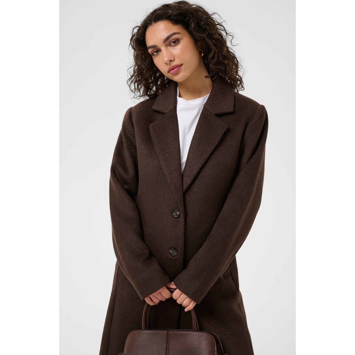 Manteau marron coffee bean, KAFFE