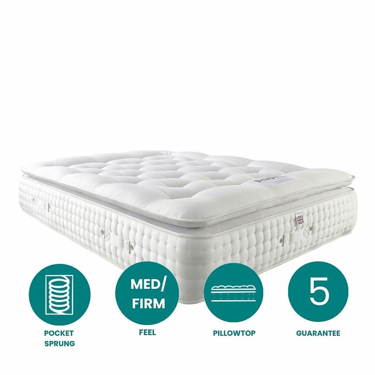 Alpaca Silk 5000 Pocket Pillowtop Mattress white, ASPIRE