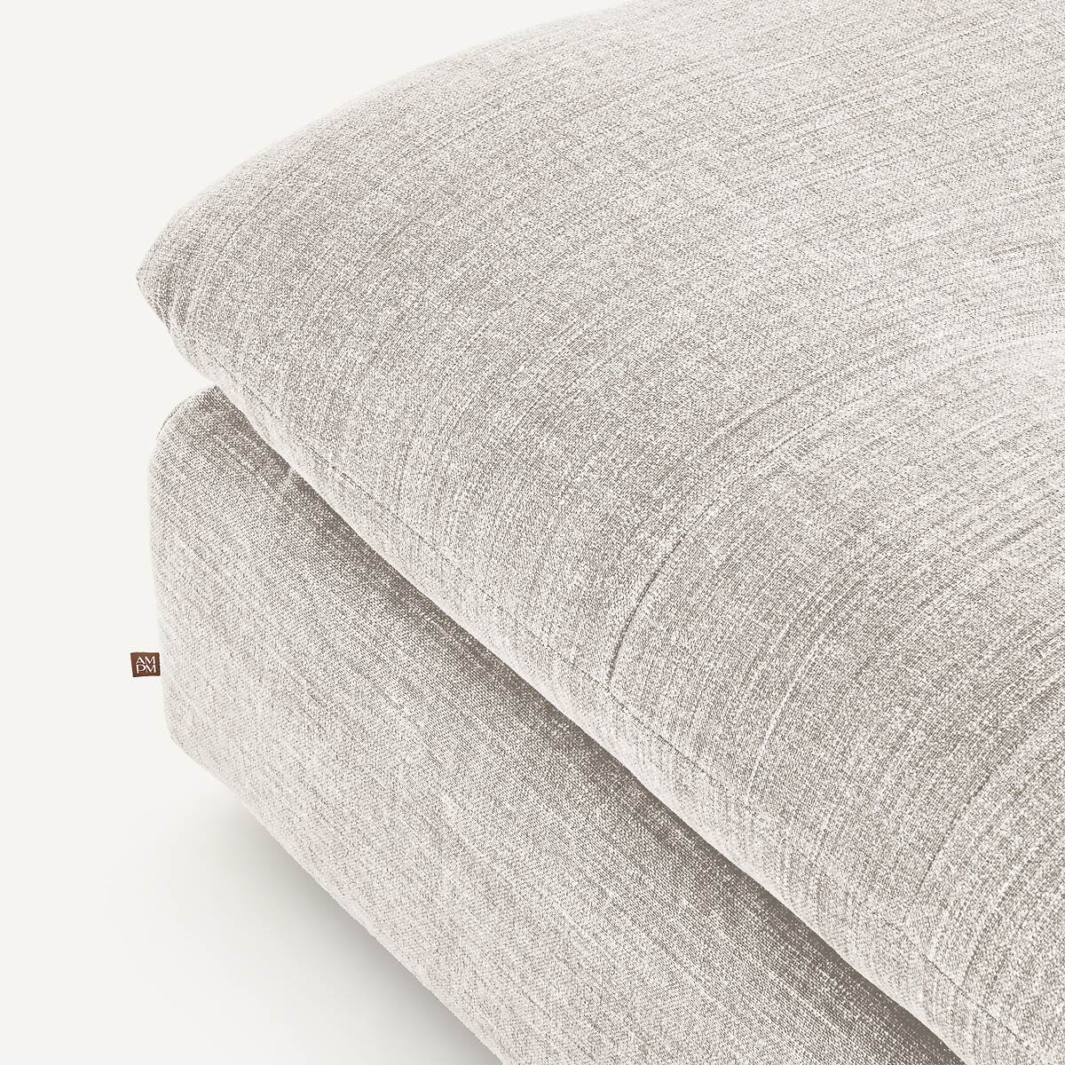 Modularer Fussschemel, aus Baumwolle und Leinen, GIULIANO beige, AM.PM