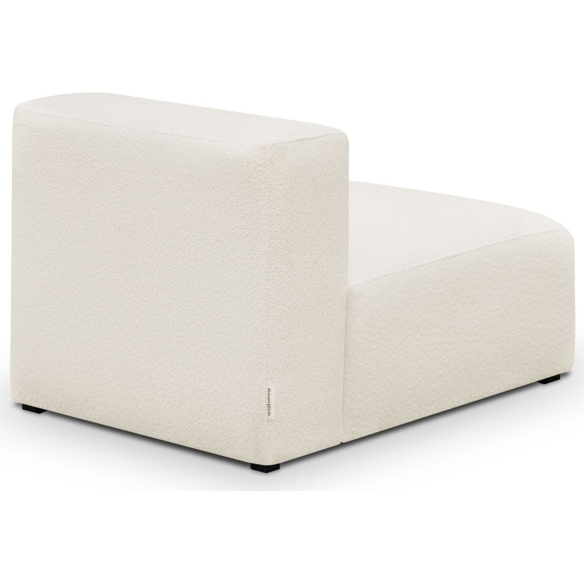 Canapé d'angle à gauche modulable 4 places en tissu bouclette - MODULO beige, HOMIFAB