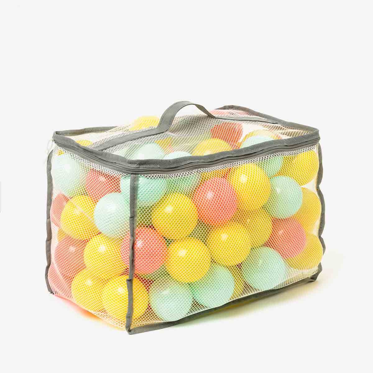 Sac de 100 balles multicolores blanc, OXYBUL