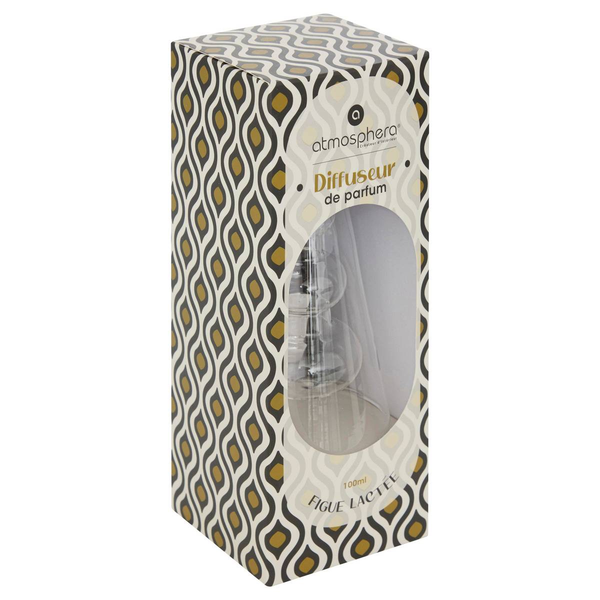 Diffuseur de parfum Twisted Lime 100 ml verre figue, ATMOSPHERA