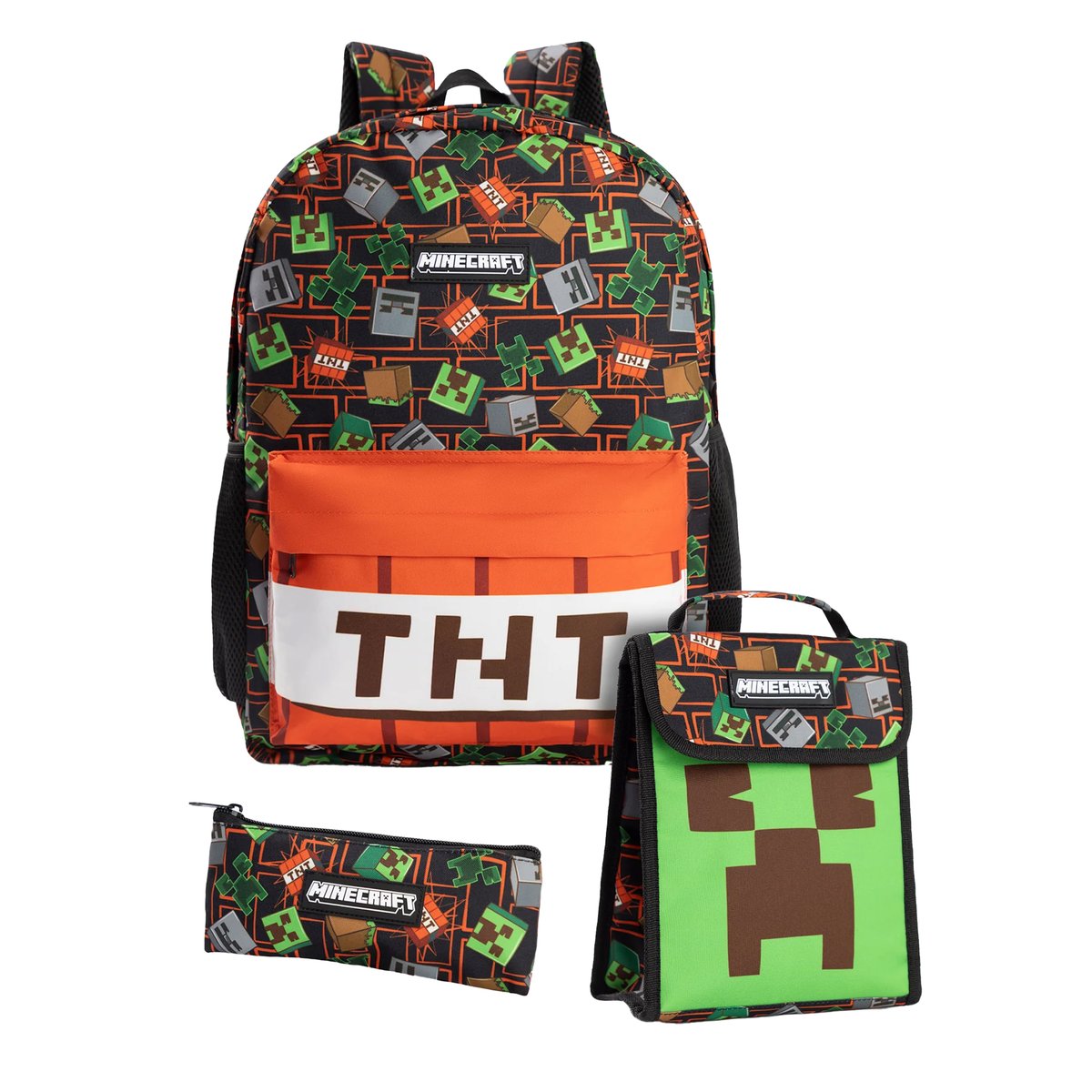 Ensemble sac à dos motif/style logo multicolore, MINECRAFT