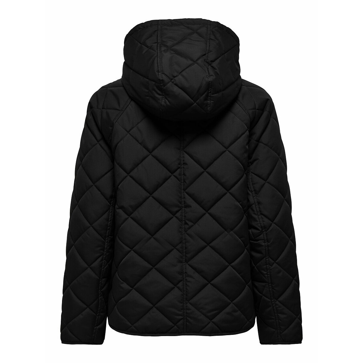 Hooded Quilted Padded Jacket black, ONLY