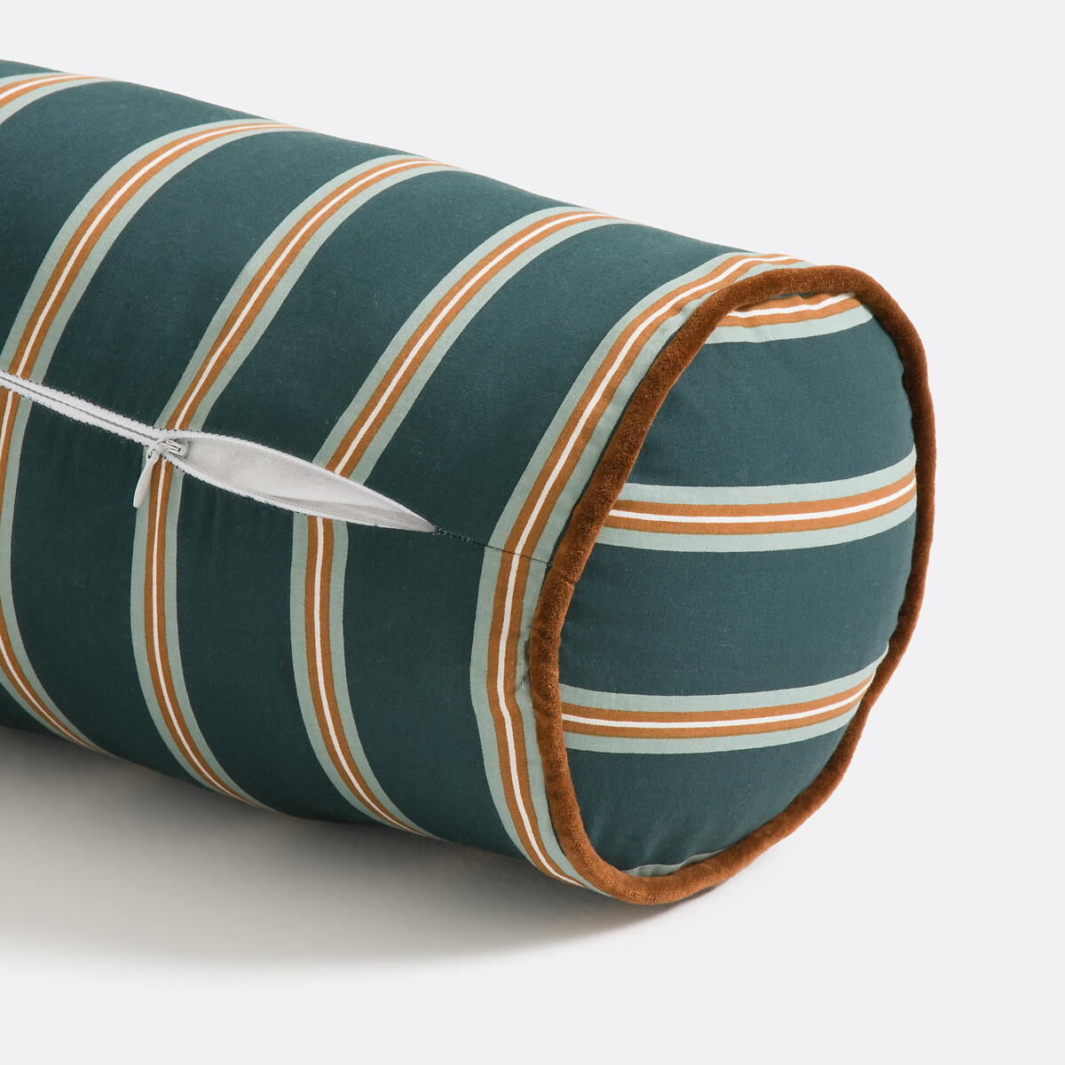 Coussin forme boudin en velours, Georgio rayé vert, LA REDOUTE INTERIEURS