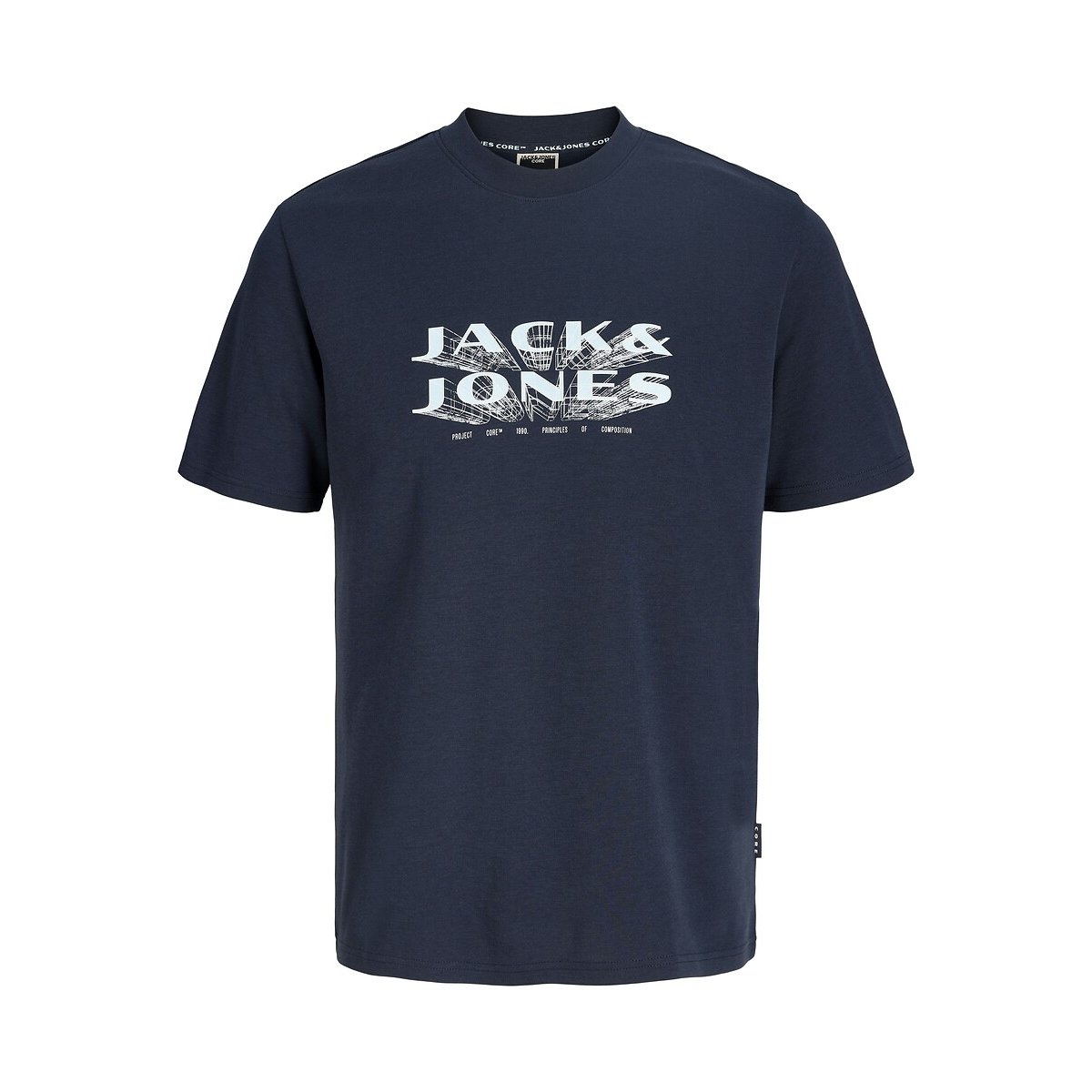 T-shirt manches courtes bleu marine, JACK & JONES