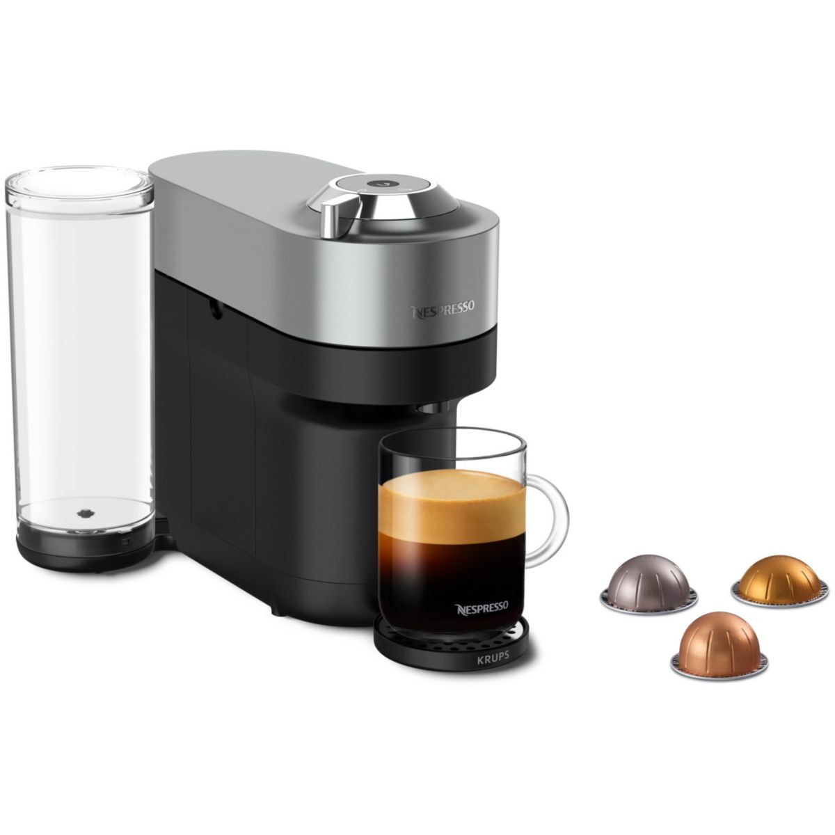 Nespresso Vertuo pop+ YY5359FD argent couleur unique, KRUPS