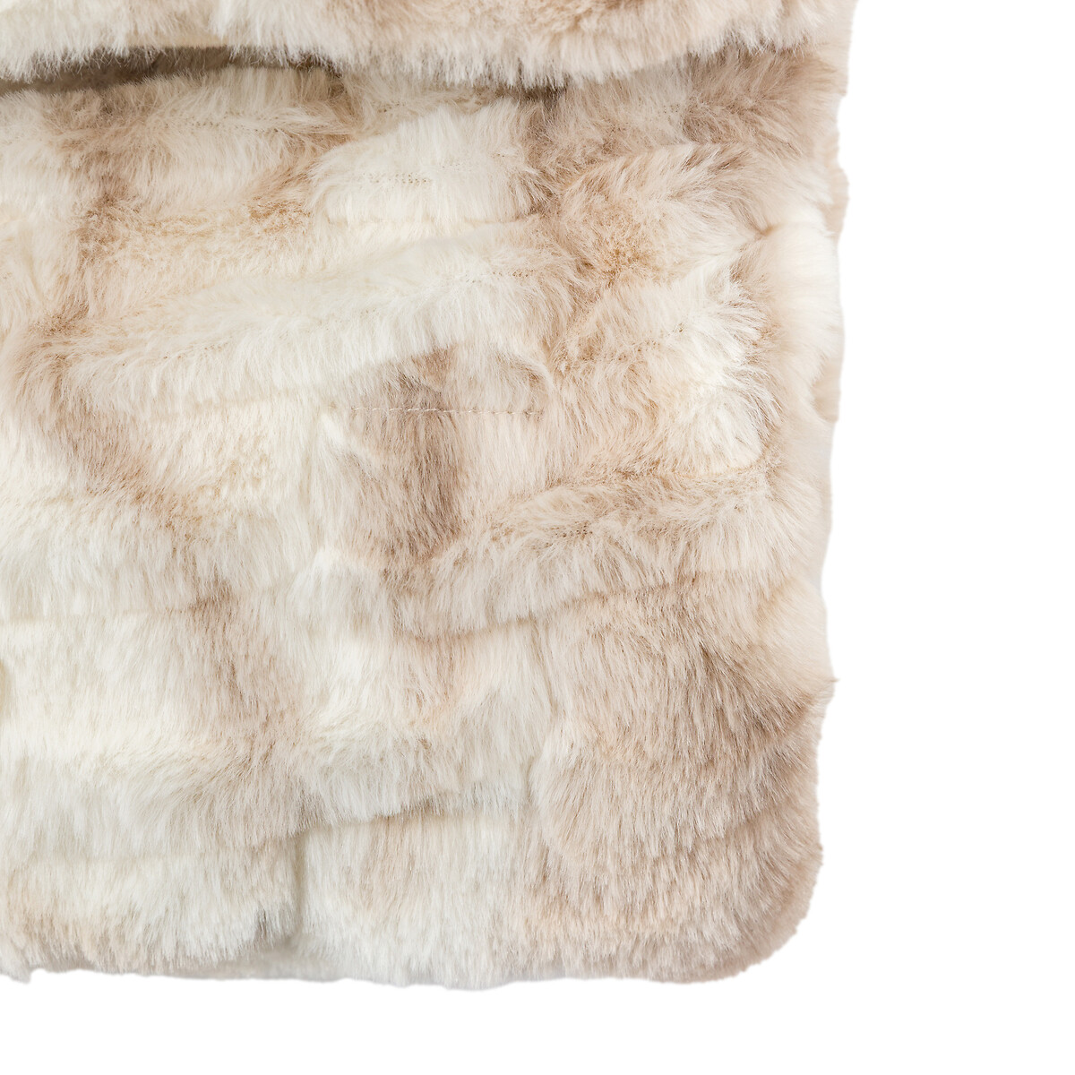 Luxe Ripple Ruched Faux Fur Throw walnut, ÉDITÉ