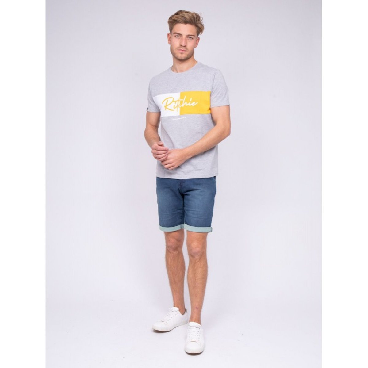 T-shirt Col Rond Pur Coton Noware gris, RITCHIE