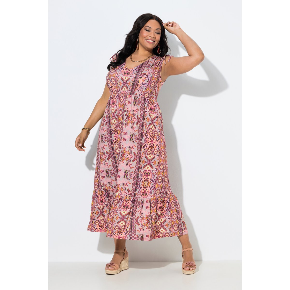Robe maxi sans manches rose vif, ULLA POPKEN