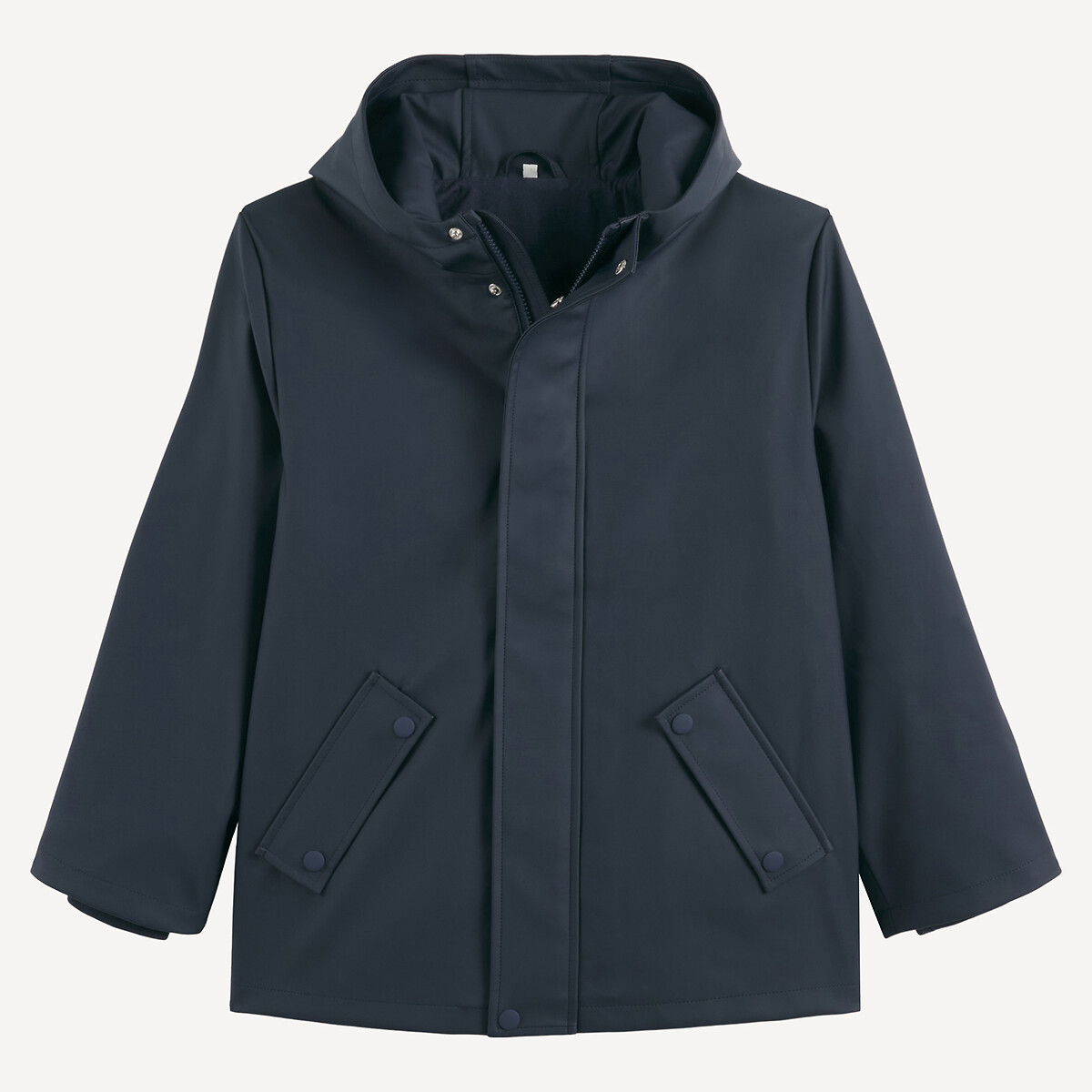 Regenjas met jersey voering en capuchon marineblauw, LA REDOUTE COLLECTIONS