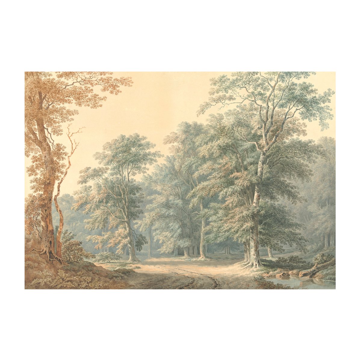 Papier peint panoramique XXL Vallée bucolique vert, ART FOR THE HOME