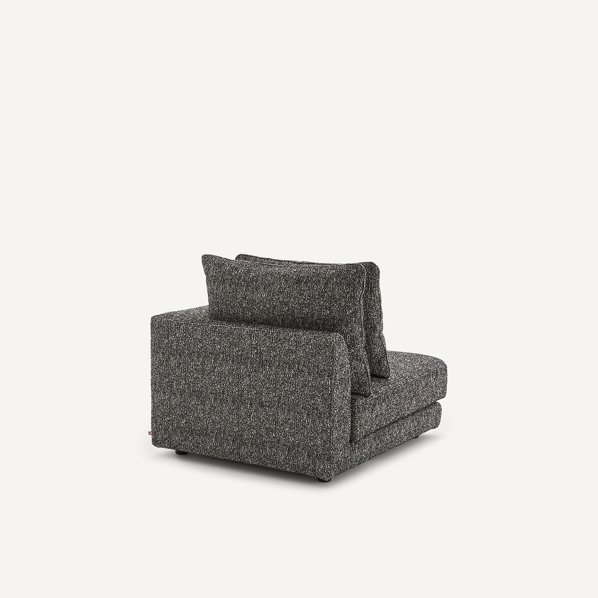 Demi-canapé droit, modulable en bouclette, TIBERIO noir, AM.PM