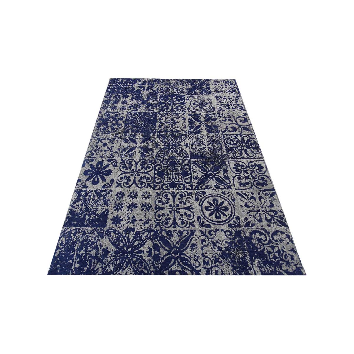 Tapis kilim fait main motif géométrique LINIT marron, UN AMOUR DE TAPIS