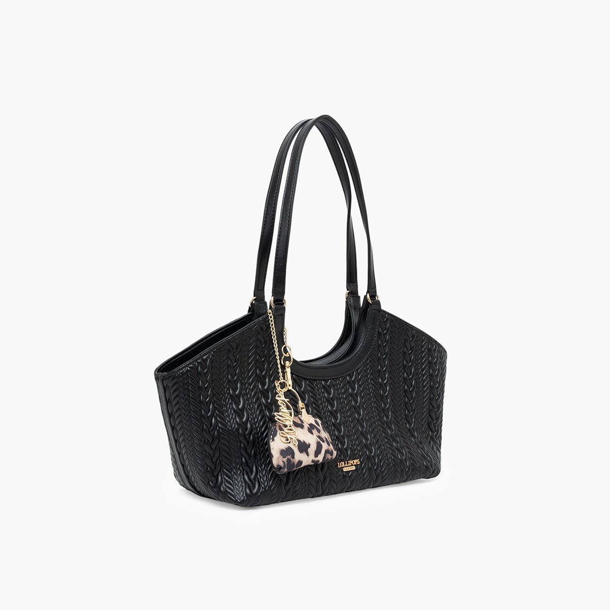 Petit sac shopper Tommylee noir,doré, LOLLIPOPS