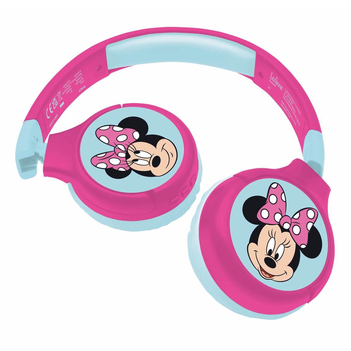 Casque 2 en 1 Bluetooth® et Filaire confortable et pliable Minnie Mouse rose, LEXIBOOK