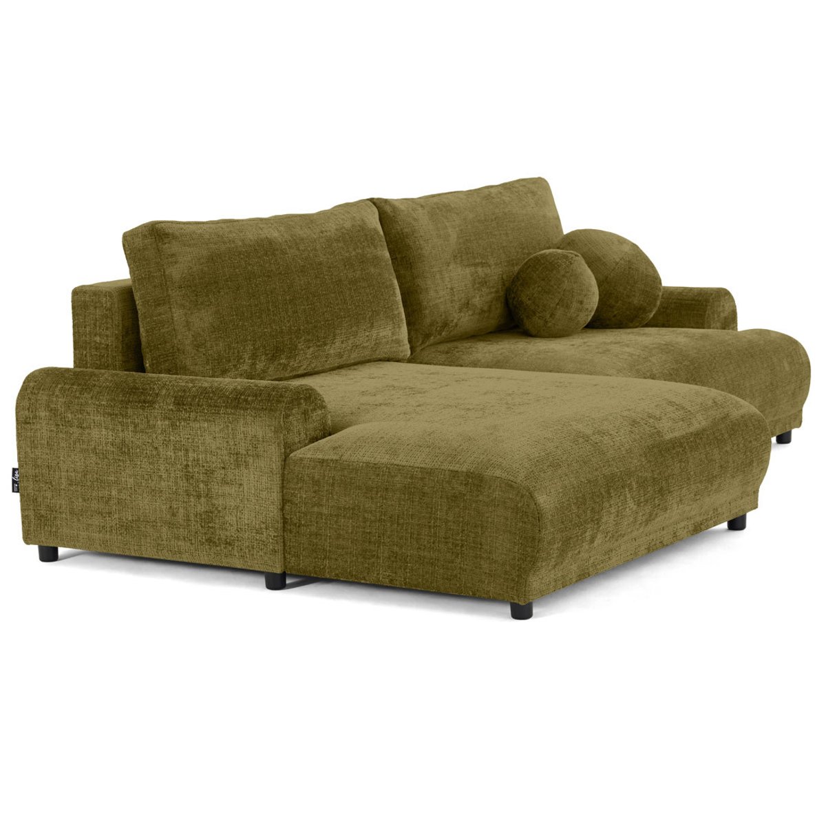 Canapé d'Angle Convertible 4 places - NELLY vert olive, BEST MOBILIER