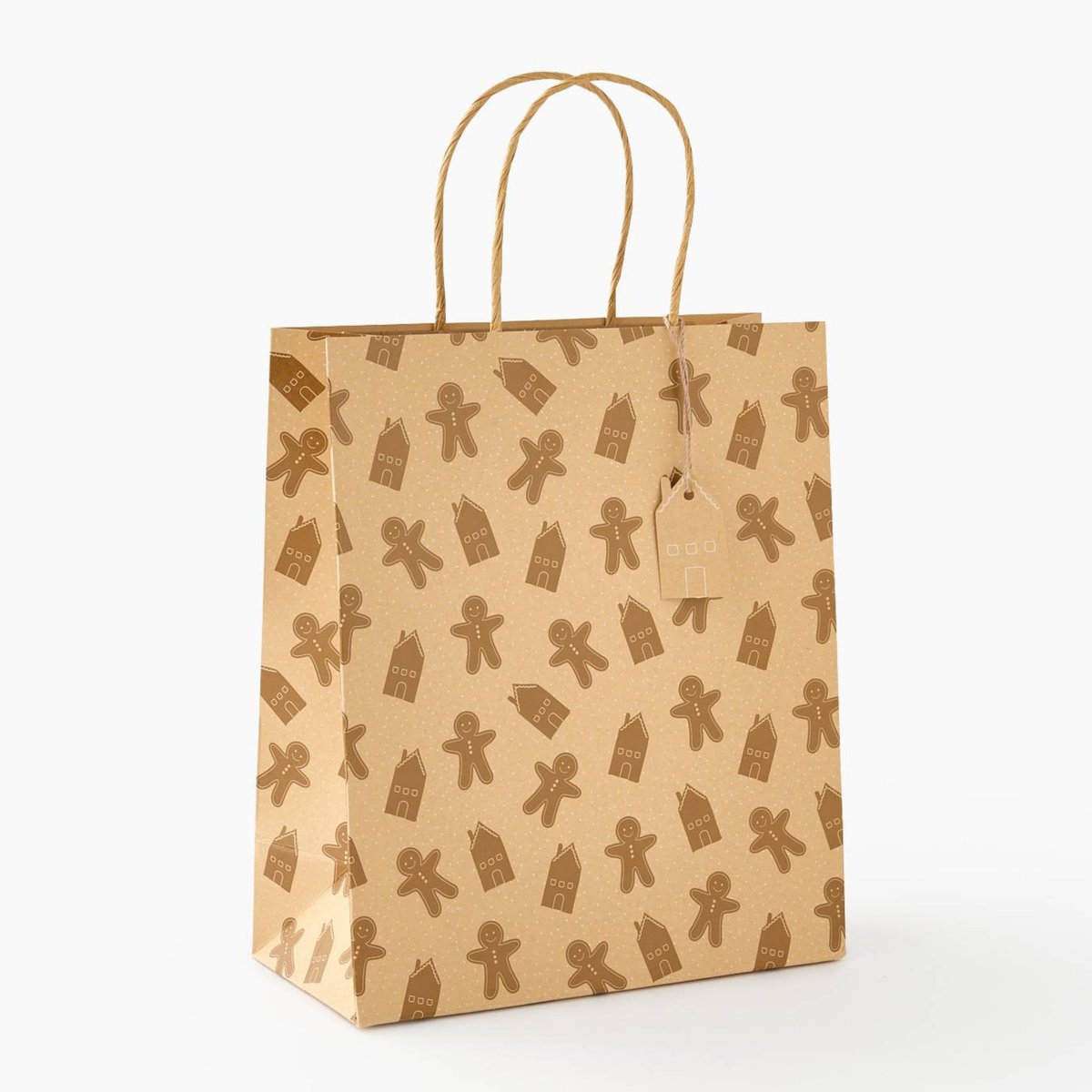 Sac cadeau, taille M brun, MONOPRIX